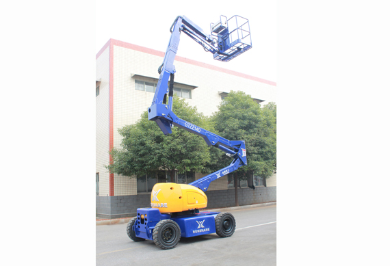 Aerial work platform Articulating battery boom lift cherry picker public access platform lift