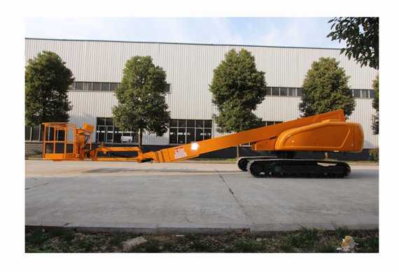 crawler telescopic Electric Hydraulic Trailed Towable Spider Aerial fork Boom Lift truck carpets for aerial work
