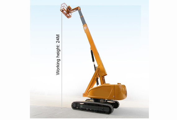 crawler tracked telescopic articulated boom lift