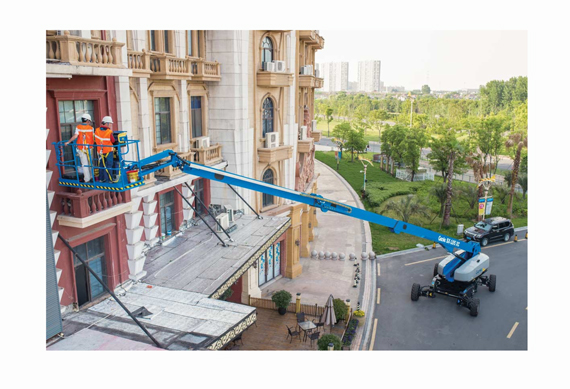 Crank arm hydraulic genie lift telescopic electric mini mobile boom lift