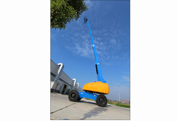 Factory 22meters tow behind small telescopic boom lift portable aluminum fishing platform