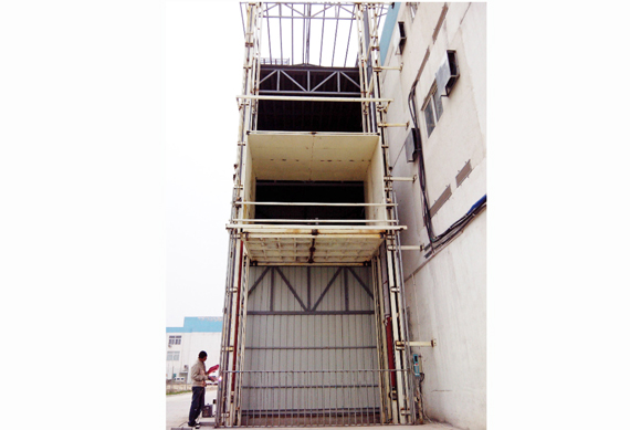 Industrial hydraulic vertical guide rail cargo lift good elevator