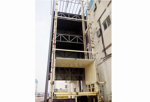 Industrial hydraulic vertical guide rail cargo lift good elevator