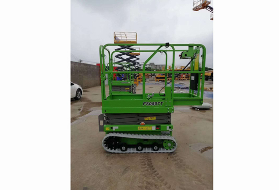 CE ISO approved new design 6m 8m 10m 350kg battery powered automatic control tracked crawler scissor lift platform with low cost