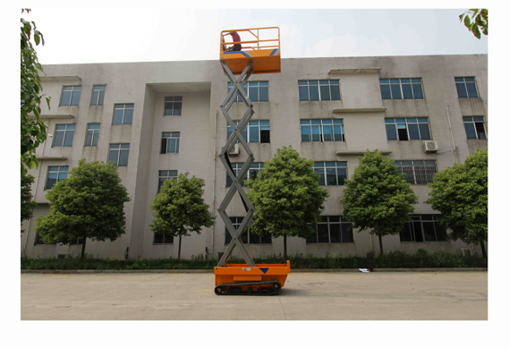 movable crawler Scissor Lift Mobile battery powered hydraulic platform