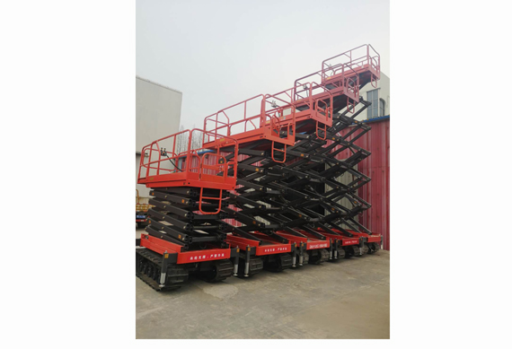 Mobile tracked crawler scissor lift man lift aerial working platform