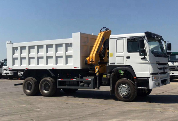 Sinotruk Factory dump truck 20 tons folding boom truck mounted crane for sale