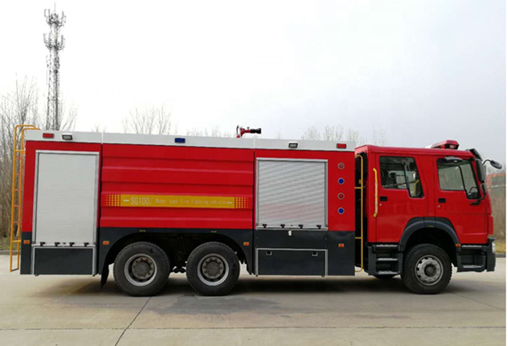 Howo 6X4 Right Hand Drive foam fire truck dimension for sale