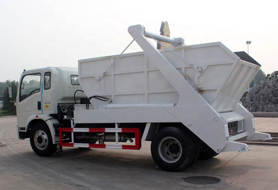 Sinotruk roll on roll off container swing arm garbage truck with cheap price