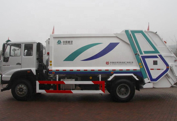 Sinotruk Howo 15m3 garbage compactor truck hydraulic system