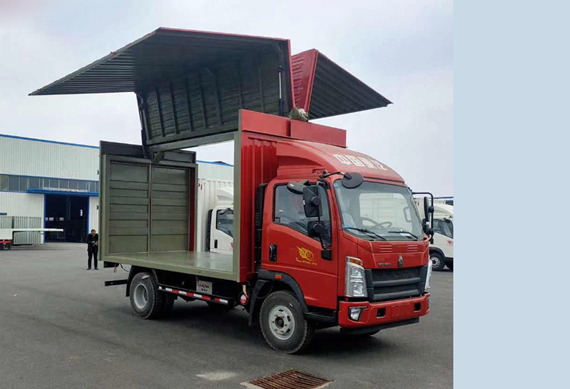 Sinotruk Wing Open Box Body 4X2 6 7 8 Tons Van Cargo Truck