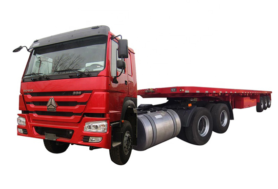 China Factory flat bed dump semi trailer truck for farm tractor trailer
