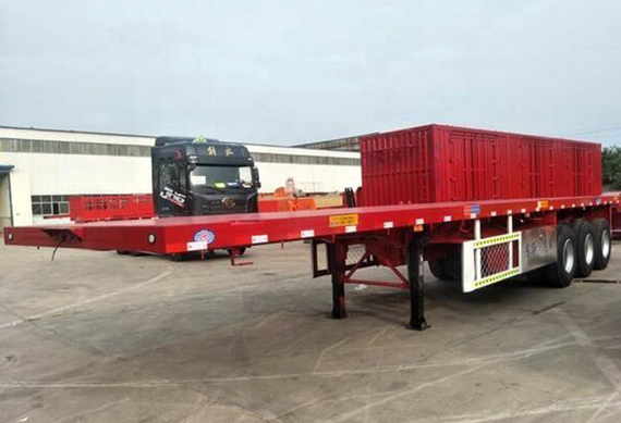 China 60ton 70 ton Low Flatbed Semi Trailer Low Bed Truck Trailer Trucks And Trailers