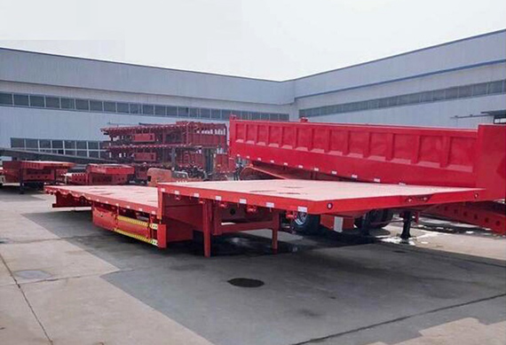 China 60ton 70 ton Low Flatbed Semi Trailer Low Bed Truck Trailer Trucks And Trailers