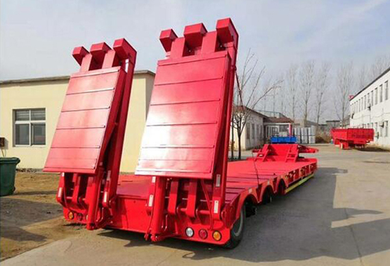 China 60ton 70 ton Low Flatbed Semi Trailer Low Bed Truck Trailer Trucks And Trailers