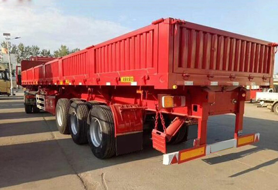China Carbon Steel 3 axles 13m 4 axle 50t 60t dump semi trailer truck