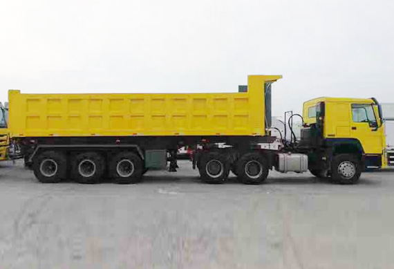 China heavy 4 axle 80 ton low bed semi trailer head truck prices for sale