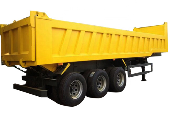 triple axle 50 tons dump tipper semi trailers with HYVA hydraulic cylinder