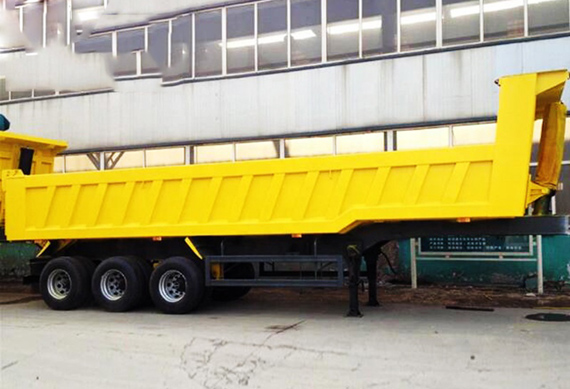 triple axle 50 tons dump tipper semi trailers with HYVA hydraulic cylinder