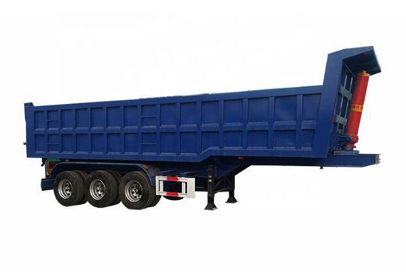 triple axle 50 tons dump tipper semi trailers with HYVA hydraulic cylinder