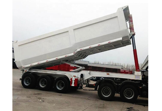 Semi Truck 3 Axle Tipper Fuel Tank Cargo U Type farm Dump Trailer for sale