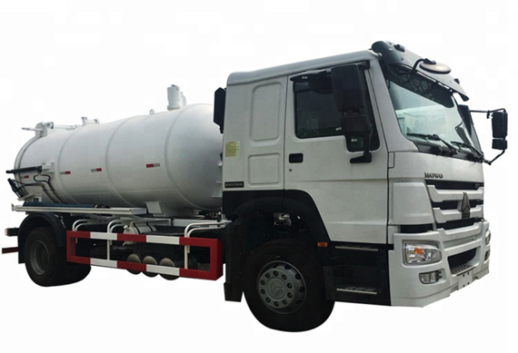 China Sinotruk 6x4 vacuum pump sewage suction tanker truck