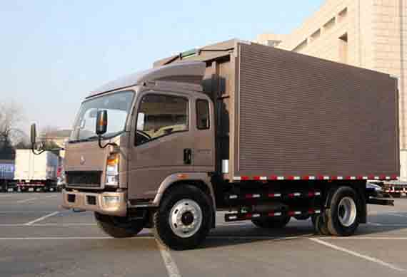 Hot Sale Sinotruk HOWO 129HP 3t Light Van Box Truck for sale