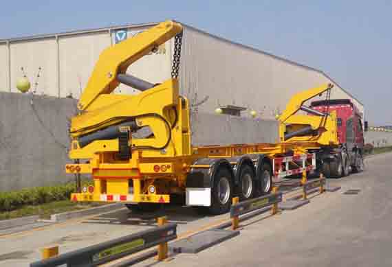 Sinotruk 40ft/20ft self side loading container lift semi trailer truck